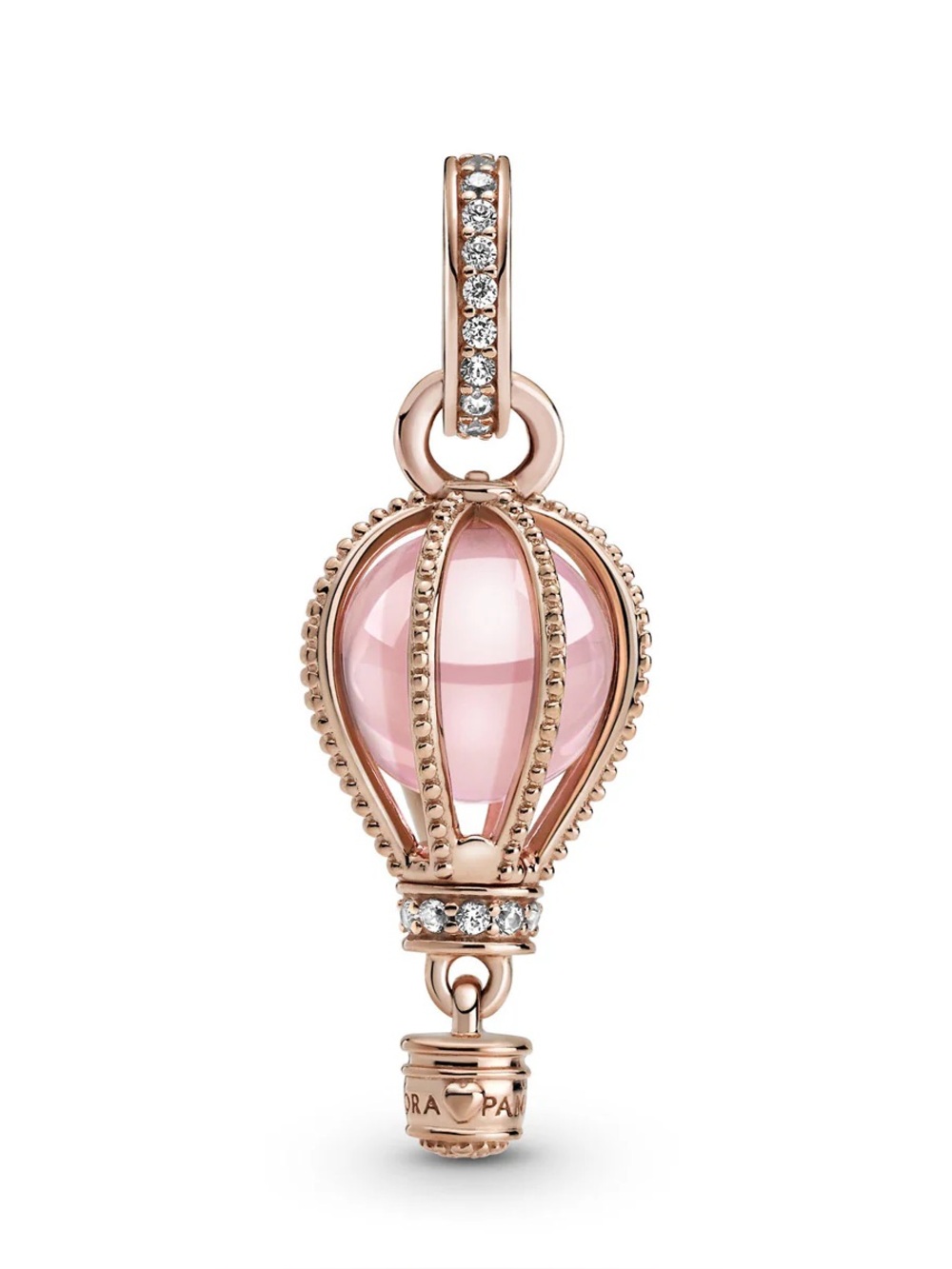 Pandora Charm: Rose Gold Hot Air Balloon Pendant Charm